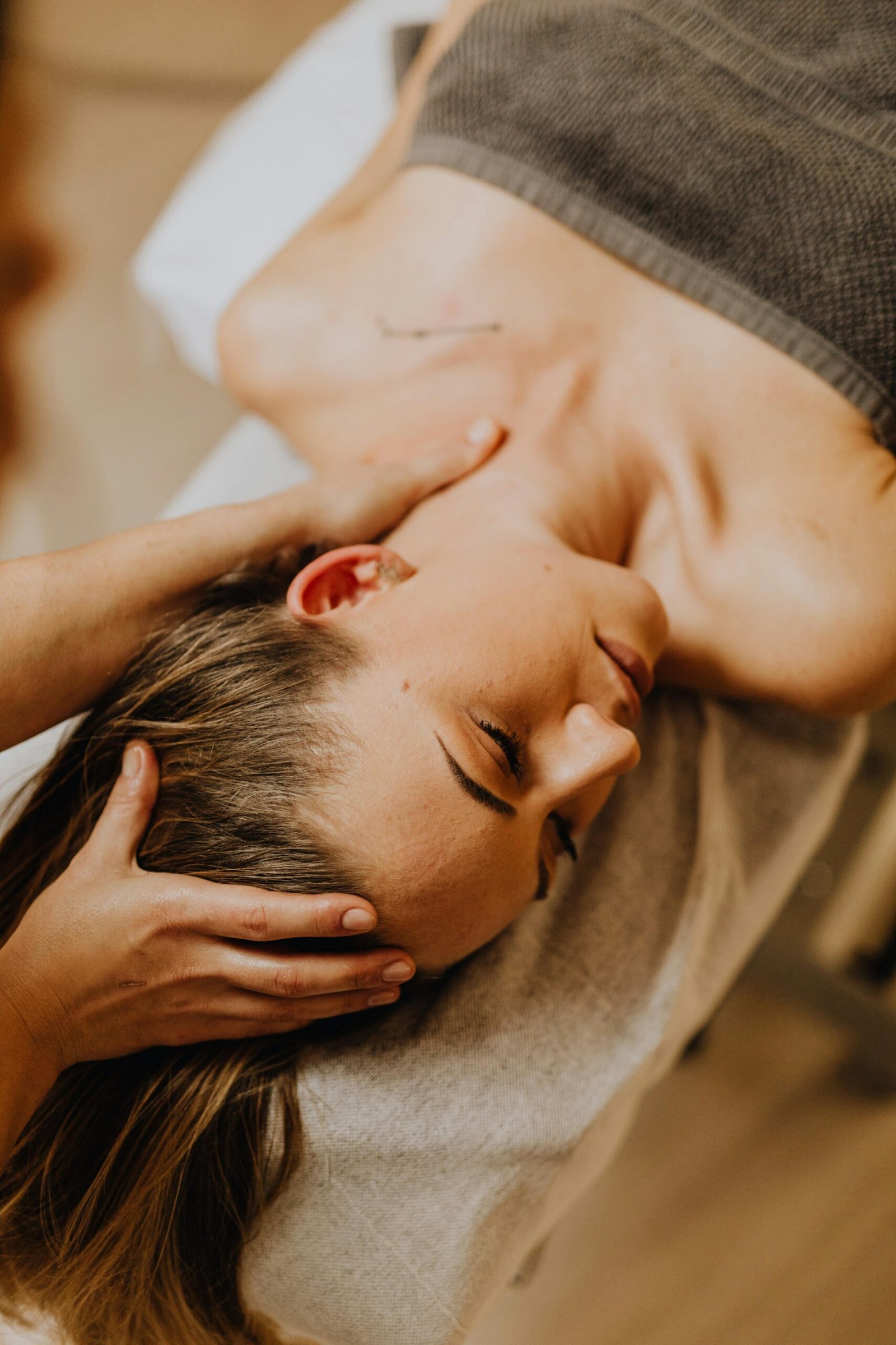 A Woman Having a Massage